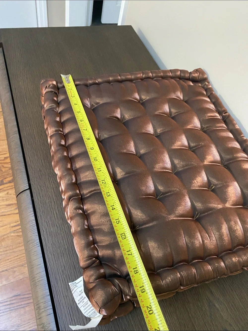 Vance Kitira brown satin Kapok meditation cushion